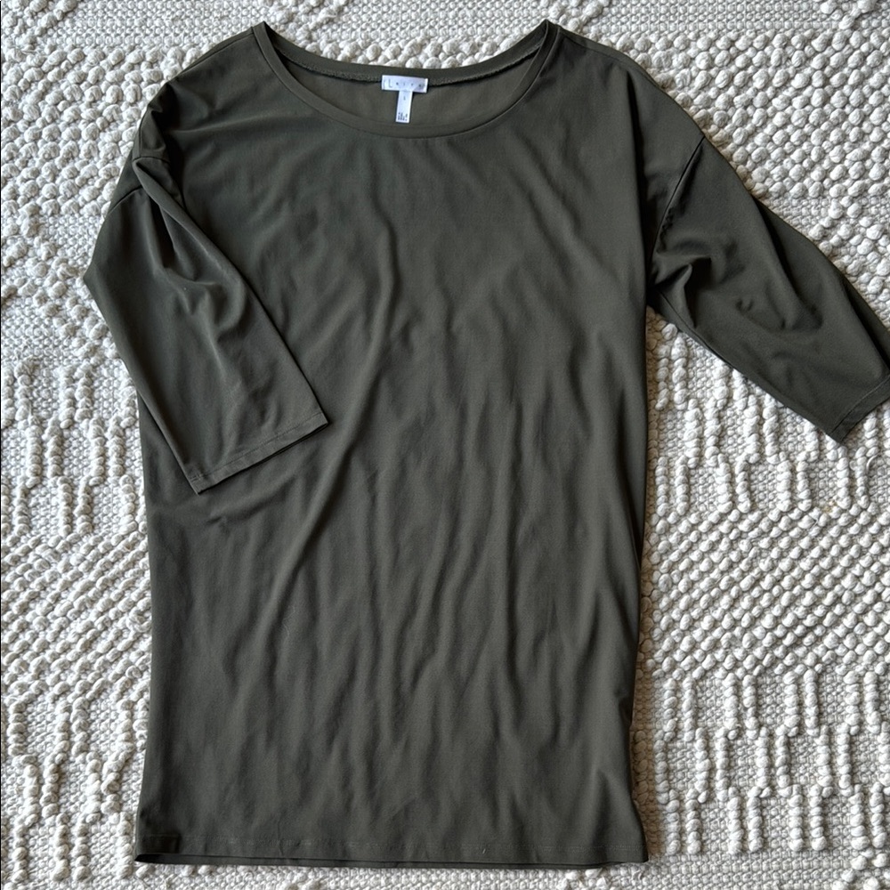 Leith Olive Shift Dress